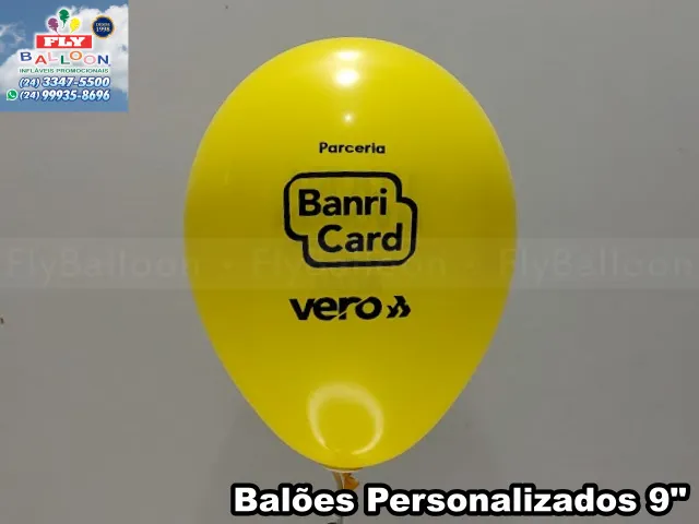 Balão personalizado com logomarca para Banri Card