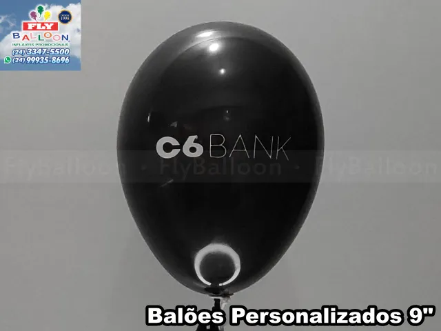 Balão personalizado com logomarca para C6 Bank