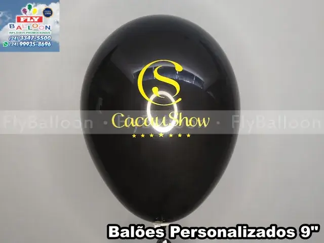 Balão personalizado com logomarca para Cacau Show
