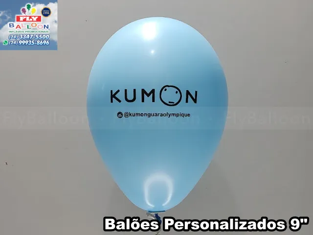 Balão personalizado com logomarca para Kumon