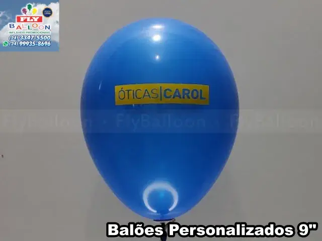 Balão personalizado com logomarca para Óticas Carol