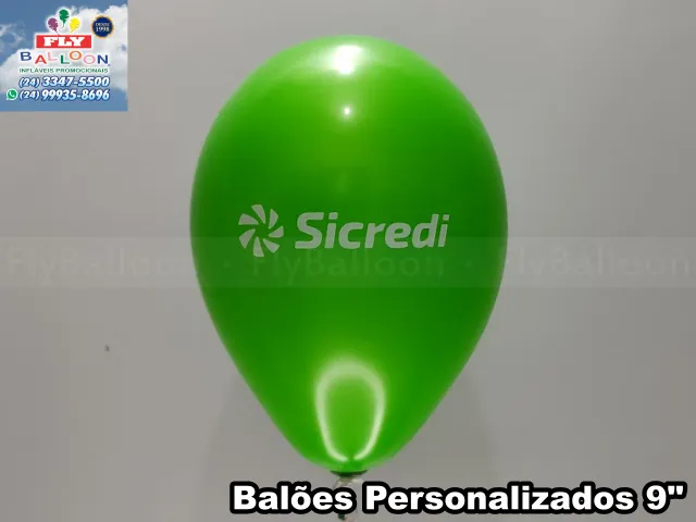 Balão personalizado com logomarca para Sicredi