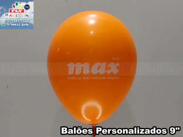 Balão personalizado com logomarca para Total Max